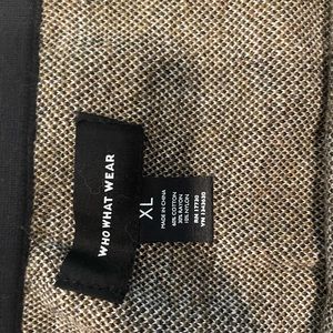 gold black and white funky print long skirt